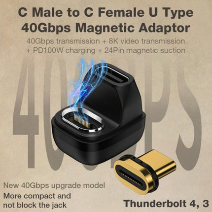 Type-C/USB-C Magnetic Adapter U-shaped Elbow 40GB Converter-garmade.com