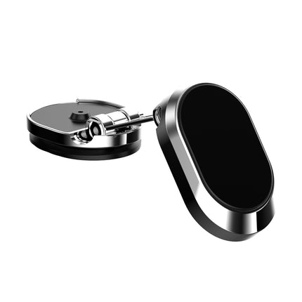 U18 Mini Car Foldable Rotating Magnetic Mobile Phone Navigation Holder(Silver)-garmade.com