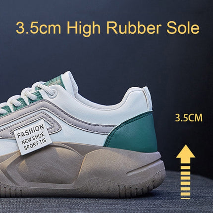 Spring Non-slip Breathable Sneakers Colorblock Platform Casual Shoes, Size: 37(Mesh Yellow)-garmade.com