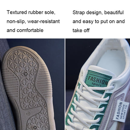 Spring Non-slip Breathable Sneakers Colorblock Platform Casual Shoes, Size: 37(Green)-garmade.com
