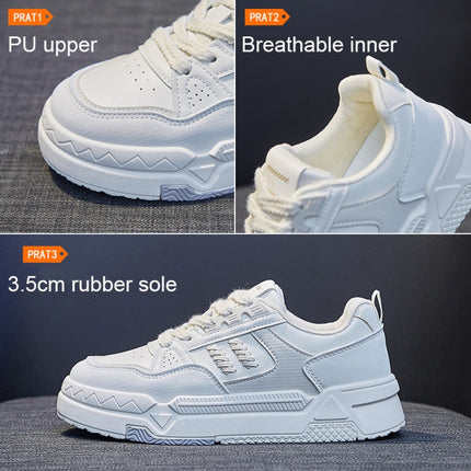 618 Spring Comfortable Breathable Sneakers Non-slip Sports Platform Casual Shoes, Size: 37(Beige Green)-garmade.com