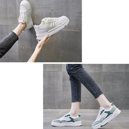 618 Spring Comfortable Breathable Sneakers Non-slip Sports Platform Casual Shoes, Size: 40(Beige Pink)-garmade.com