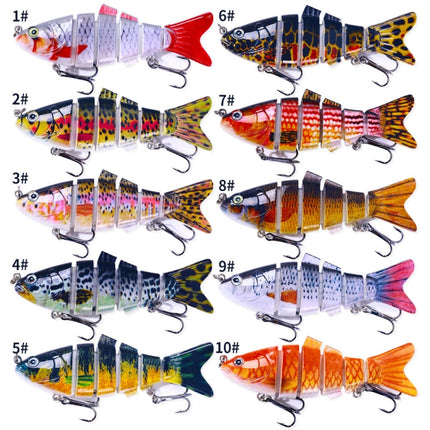 HENGJIA JM061 Multi-segment Fish Bionic Lure Submerged Lures, Size: 10cm 18g(8)-garmade.com