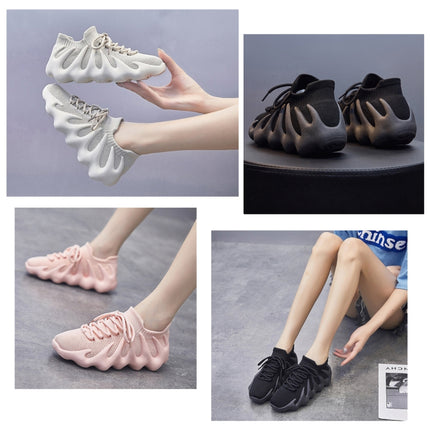 450 Summer Breathable Sock Shoes Fly Woven Comfortable Casual Shoes, Size: 36(Black)-garmade.com