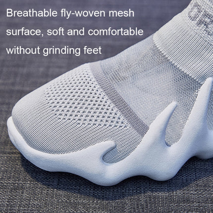 450-11 Summer Mesh Breathable Socks Shoes Flyweave Comfortable Running Casual Shoes, Size: 40(Beige)-garmade.com