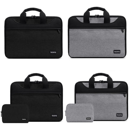 Baona BN-I003 Oxford Cloth Full Open Portable Waterproof Laptop Bag, Size: 13/13.3 inches(Gray+Power Bag)-garmade.com