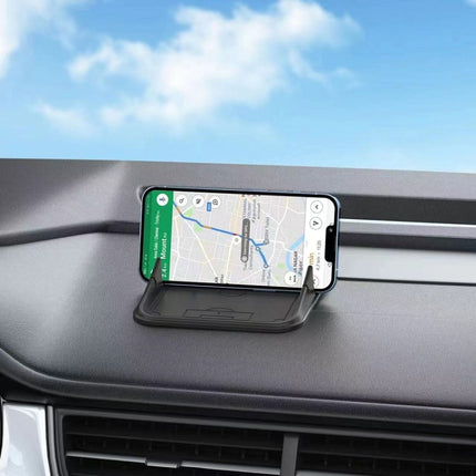 Vehicle Dashboard Mobile Phone Navigation Silicone Bracket(Black)-garmade.com