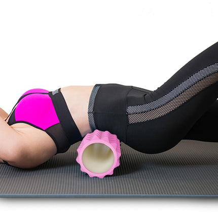 45cm 4pcs/set EVA Hollow Foam Roller Muscle Relaxation Roller Yoga Column Set Fitness Equipment(Pink)-garmade.com