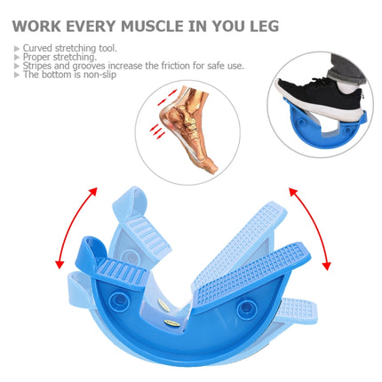 Fitness Inclined Stretching Board Trainer Calf Relaxation Standing Stretching Pedal, Color: Blue with Foot Belt-garmade.com