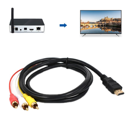 HDMI To AV/3RCA TV Audio Video Cable(1.5m)-garmade.com