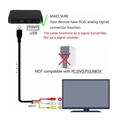 HDMI To AV/3RCA TV Audio Video Cable(1.5m)-garmade.com