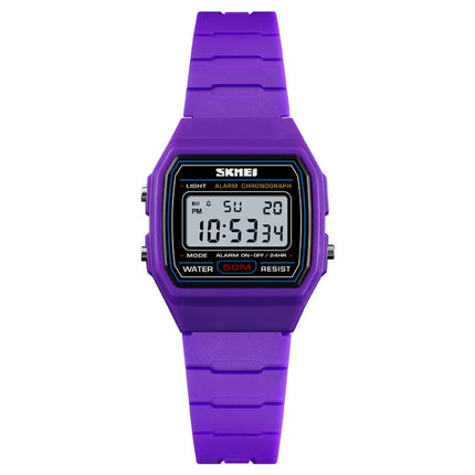 SKMEI 1460 Children Luminous Multifunctional Waterproof Thin Sports Watch(Purple)-garmade.com