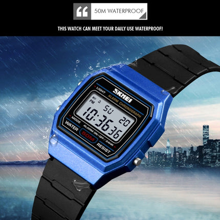 SKMEI 1460 Children Luminous Multifunctional Waterproof Thin Sports Watch(Pink Blue)-garmade.com