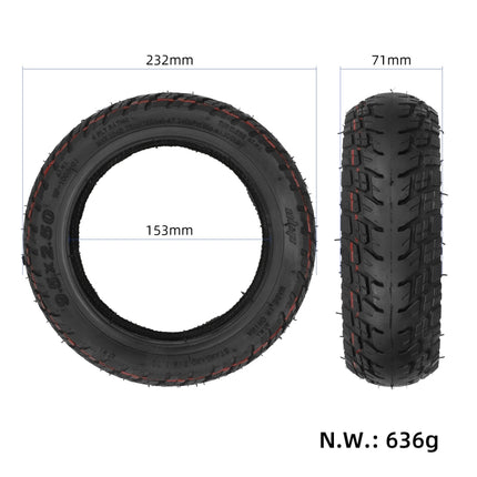 9.5x2.5 Inch Off-Road Tubeless Tire for KQI3/KQI3 PRO/KQI3 MAX/KQI3 SPORT Electric Scooter With Gas Nozzle-garmade.com
