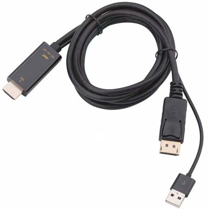 H147 180cm 4K 60Hz HDMI To DP Adapter With Power Supply HD Converter-garmade.com