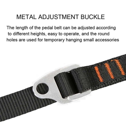 XINDA Rock Climb Mountaineering Equipment Polyester Climbing Foot Padel Belt Ascending Device Band(Adjustable 80-133cm)-garmade.com