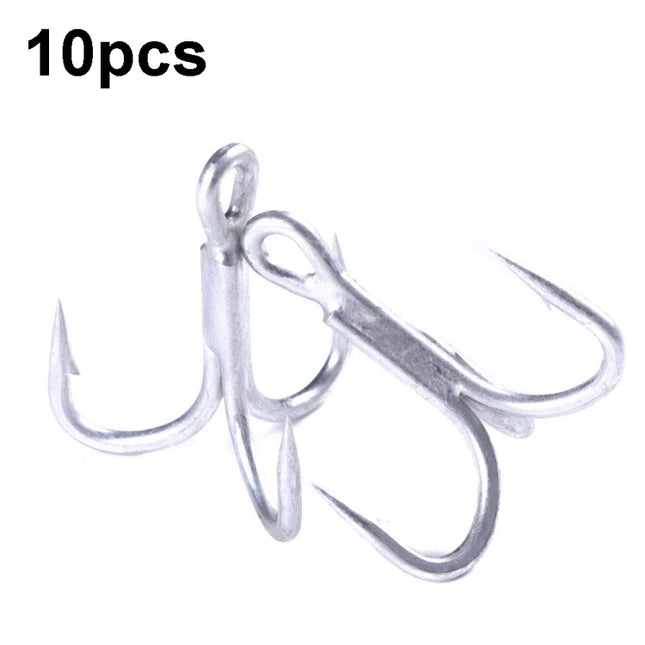 HENGJIA FH061 10pcs Three-jaw Treble Blood Groove Hooks, Specification: 6-garmade.com
