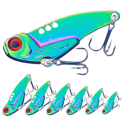 HENGJIA VIB057 Long-distance Casting Sinker Lures Ice Fishing Fake Baits, Specification: 10g(Colorful)-garmade.com