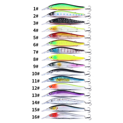 HENGJIA MI135 13.5cm 15.6g Sea Fishing Long-casting Floating Minnow Bionic Lures(16)-garmade.com