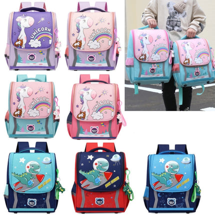 Kindergarten Children Cute Cartoon Backpack School Bag, Color: Large Sky Blue-garmade.com