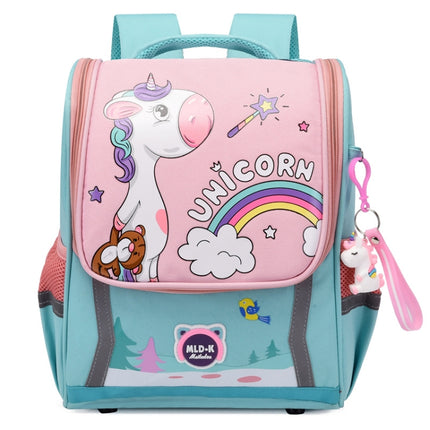 Kindergarten Children Cute Cartoon Backpack School Bag, Color: Large Green Pink-garmade.com