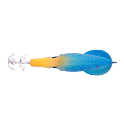 HENGJIA SJ042 Squid Steel Filament Shrimp Bionic Bait Sea Fishing Lures, Size: 9.5cm 6g(Blue Yellow)-garmade.com