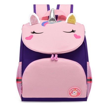 Kindergarten Children Cute Cartoon Backpack School Bag(Purple Unicorn)-garmade.com
