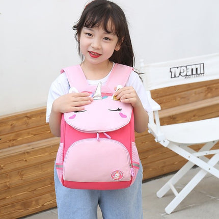Kindergarten Children Cute Cartoon Backpack School Bag(Watermelon Red Unicorn)-garmade.com