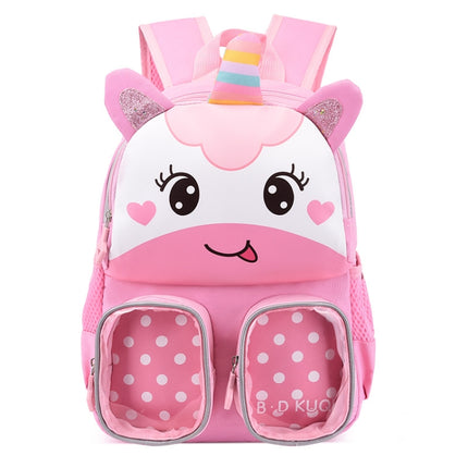 Kindergarten Children Cute Cartoon Backpack School Bag(Unicorn Big Eyes)-garmade.com