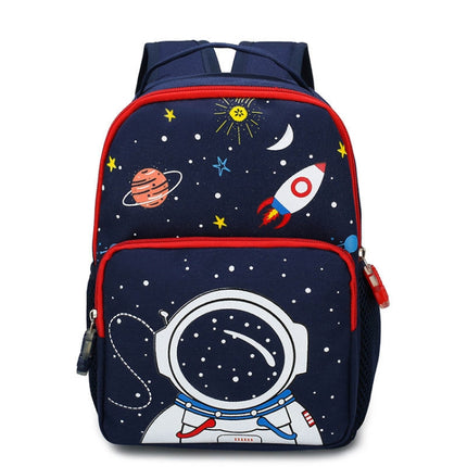 Kindergarten School Bag Children Cute Cartoon Backpack(Dark Blue)-garmade.com