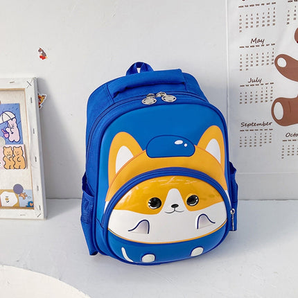 Kindergarten School Bag Children Cute Cartoon Backpack(Blue)-garmade.com