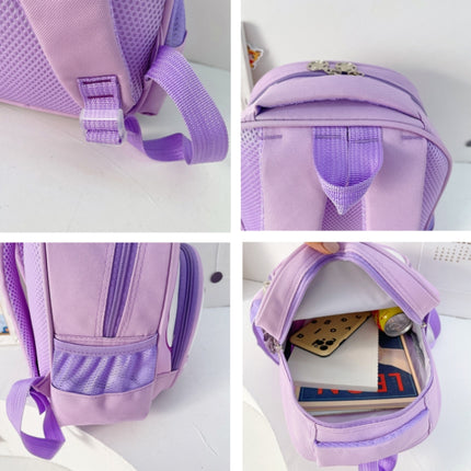 Kindergarten School Bag Children Cute Cartoon Backpack(Light Purple)-garmade.com
