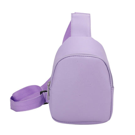 Children Casual Messenger Bag Single-shoulder Coin Chest Bag(Purple)-garmade.com