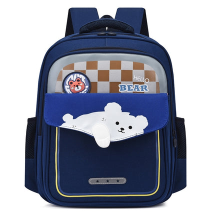 Kindergarten Burden-reducing Schoolbag Children Cute Cartoon Backpack(Royal Blue)-garmade.com