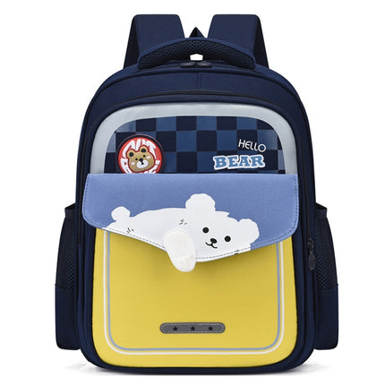 Kindergarten Burden-reducing Schoolbag Children Cute Cartoon Backpack(Yellow)-garmade.com