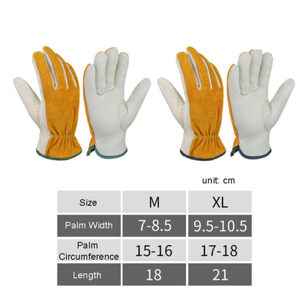 CD1008 Leather Gardening Work Gloves Flower Planting Wear-resistant Gloves(XL)-garmade.com