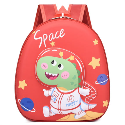 Kindergarten Eggshell School Bag Children Cute Cartoon Backpack(Red)-garmade.com