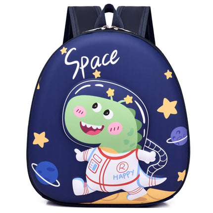 Kindergarten Eggshell School Bag Children Cute Cartoon Backpack(Navy Blue)-garmade.com