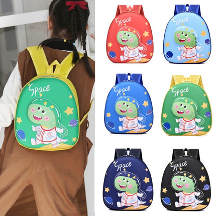 Kindergarten Eggshell School Bag Children Cute Cartoon Backpack(Black)-garmade.com