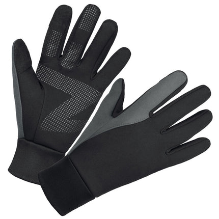 Touch Screen Anti-slip Waterproof Outdoor Sports Warm Cycling Gloves, Size: L(Black)-garmade.com