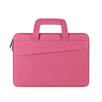 ST03 Waterproof Laptop Storage Bag Briefcase Multi-compartment Laptop Sleeve, Size: 11.6-12.5 inches(Rose Pink)-garmade.com