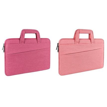 ST03 Waterproof Laptop Storage Bag Briefcase Multi-compartment Laptop Sleeve, Size: 11.6-12.5 inches(Rose Pink)-garmade.com