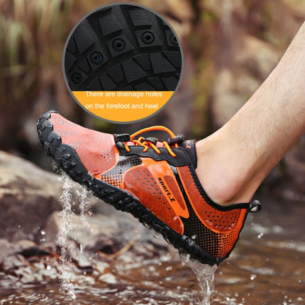 1901 Outdoor Couple Sports Shoes Five-finger Hiking Anti-skid Wading Shoes Diving Beach Shoes, Size: 38(Orange)-garmade.com