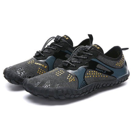1901 Outdoor Couple Sports Shoes Five-finger Hiking Anti-skid Wading Shoes Diving Beach Shoes, Size: 39(Black Gray)-garmade.com
