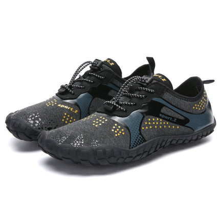 1901 Outdoor Couple Sports Shoes Five-finger Hiking Anti-skid Wading Shoes Diving Beach Shoes, Size: 43(Black Gray)-garmade.com