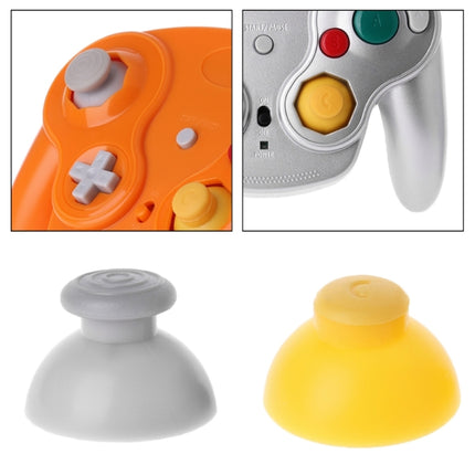 For Nintendo Gamecube NGC Controller 10pcs Joystick Cap Replacement Parts(Yellow)-garmade.com