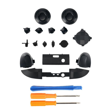 For Xbox Series X Controller Thumbstick LB RB Bumpers Trigger Buttons With Screwdriver Accessories(Black)-garmade.com