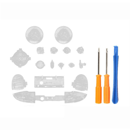 For Xbox Series X Controller Thumbstick LB RB Bumpers Trigger Buttons With Screwdriver Accessories(Transparent)-garmade.com