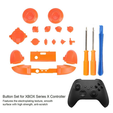 For Xbox Series X Controller Thumbstick LB RB Bumpers Trigger Buttons With Screwdriver Accessories(Orange)-garmade.com