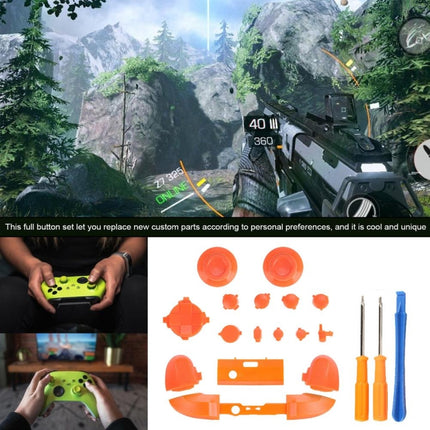 For Xbox Series X Controller Thumbstick LB RB Bumpers Trigger Buttons With Screwdriver Accessories(Transparent)-garmade.com